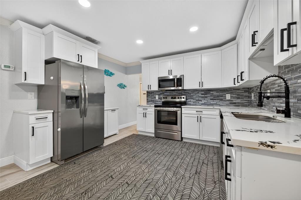 Interior, Kitchen, Recessed Lighting, Stainless Steel Appliances