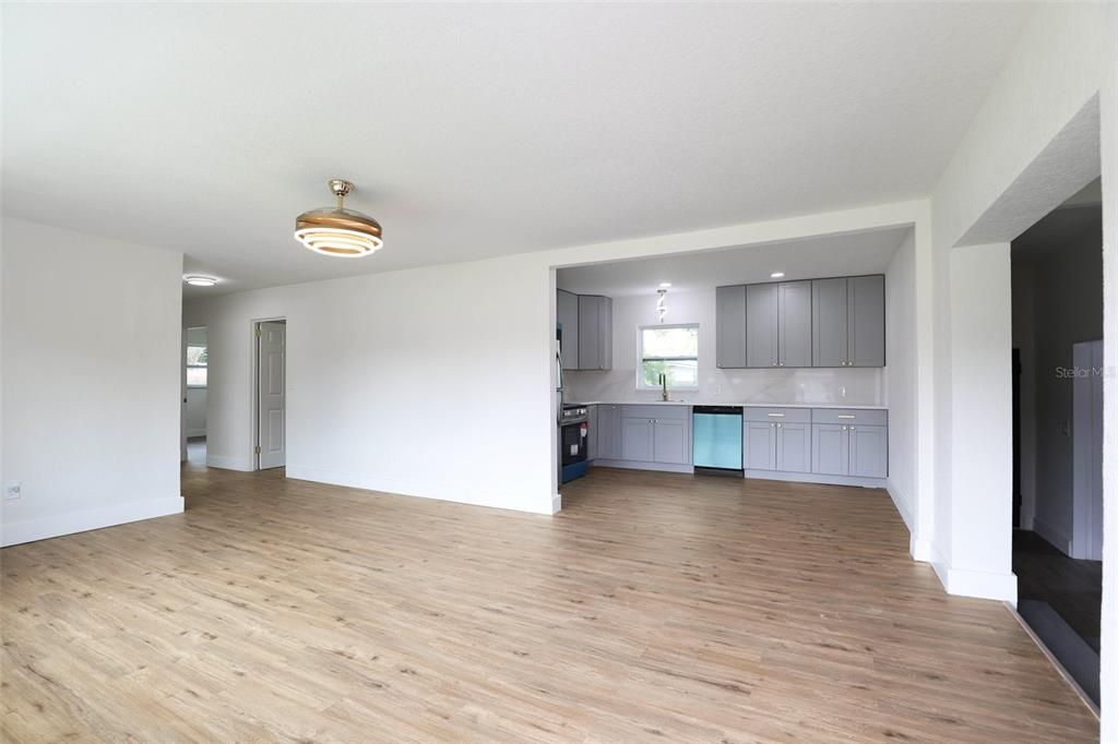 Empty room, Interior, Kitchen, Wood Texture Flooring