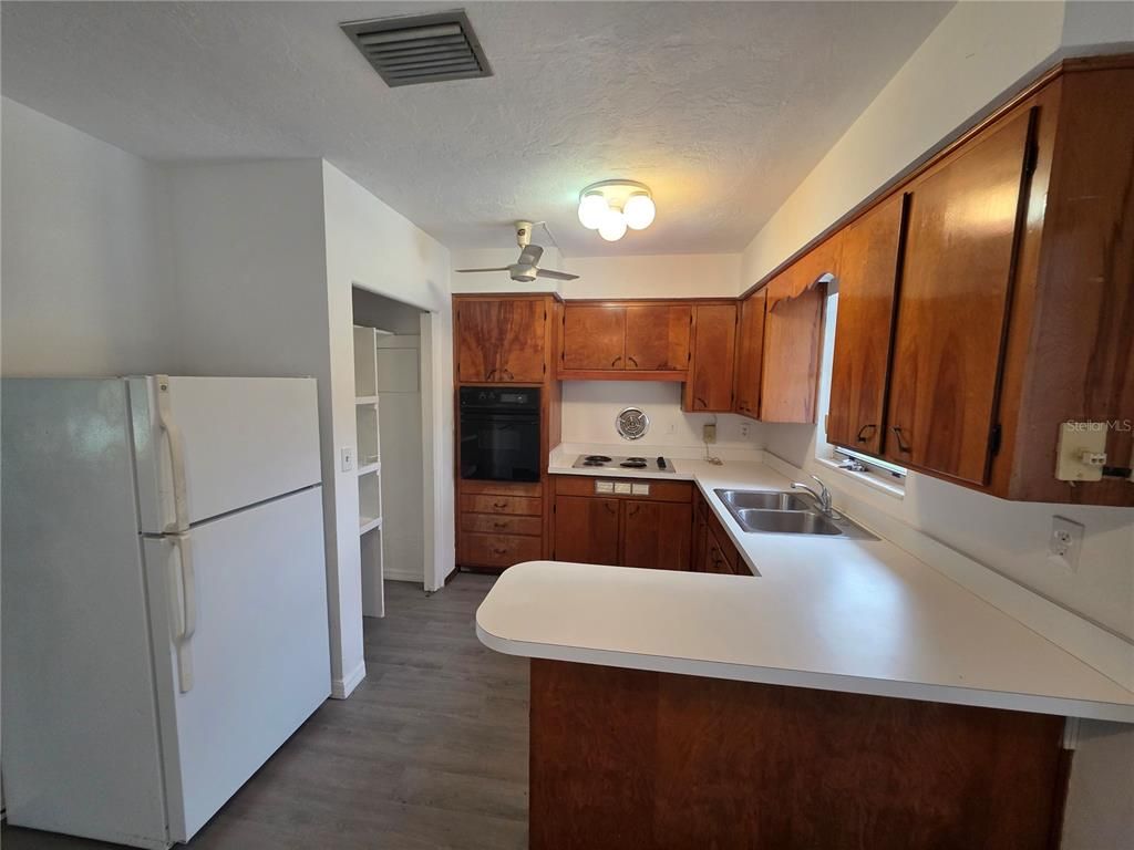 Interior, Kitchen, Wood Texture Flooring