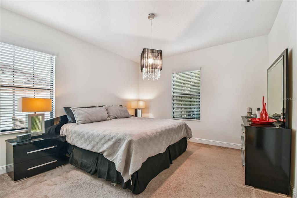 Bedroom, Interior, Pendant Lights