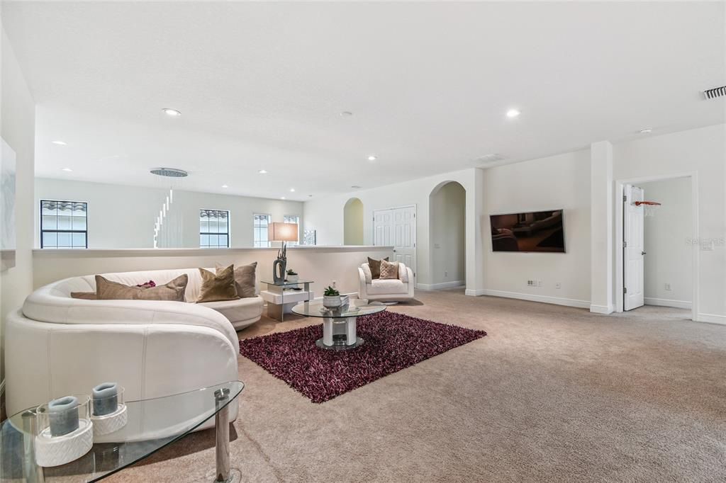 Interior, Living room, Recessed Lighting