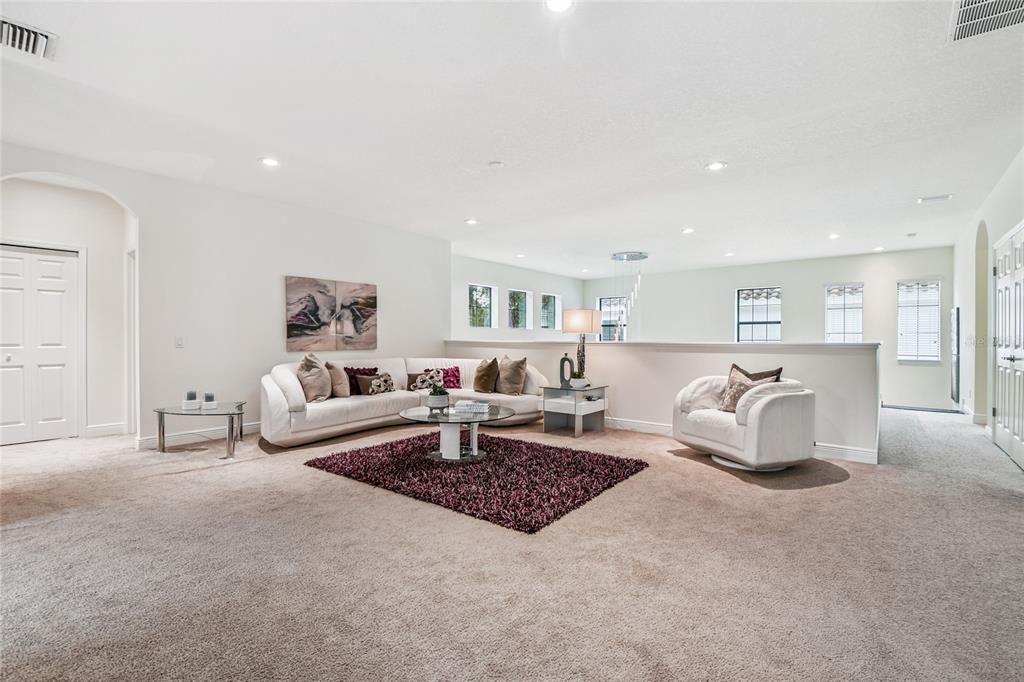 Interior, Living room, Recessed Lighting