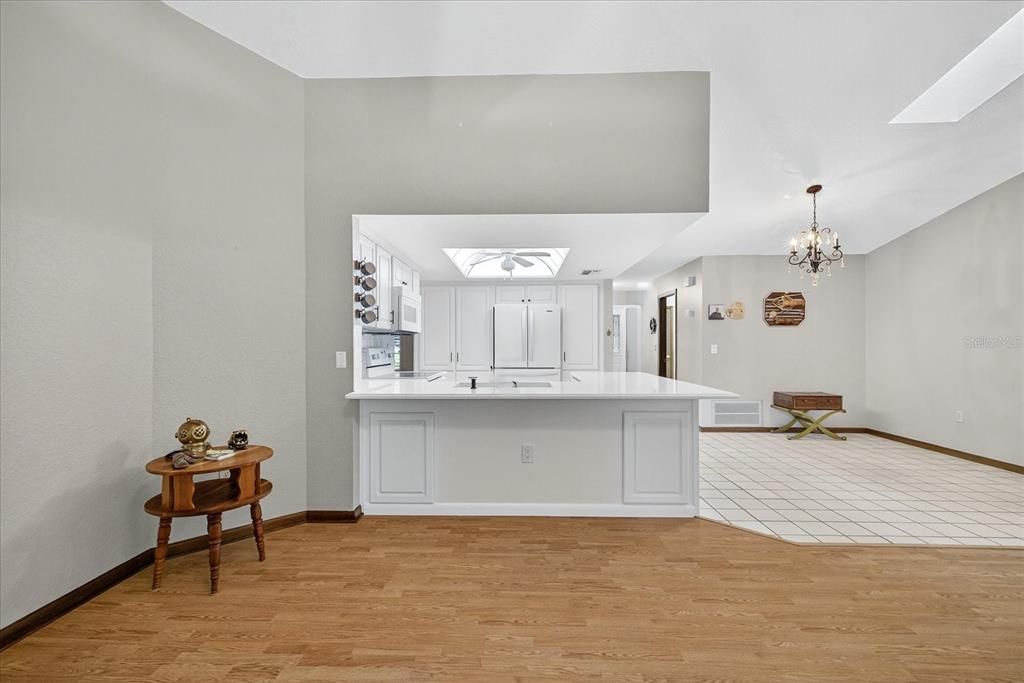 Chandelier, Interior, Kitchen, Wood Texture Flooring