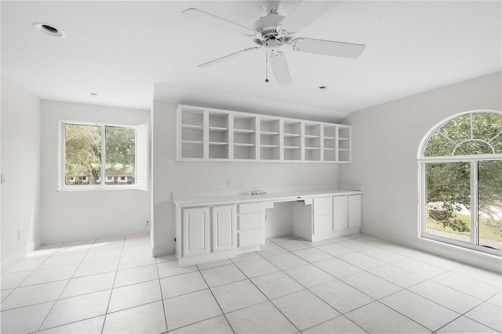 Home Office, Interior, Recessed Lighting