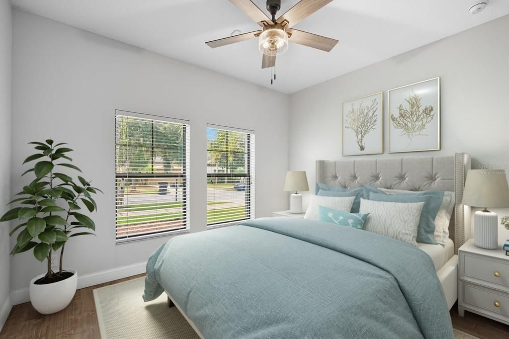 Bedroom, Interior, Wood Texture Flooring
