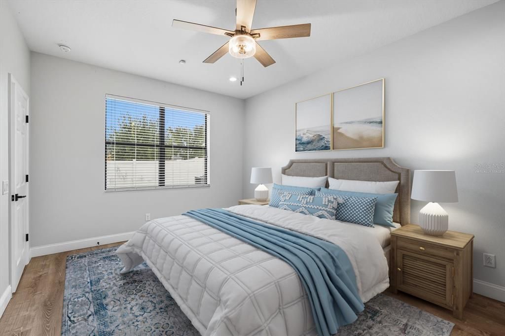 Bedroom, Interior, Wood Texture Flooring