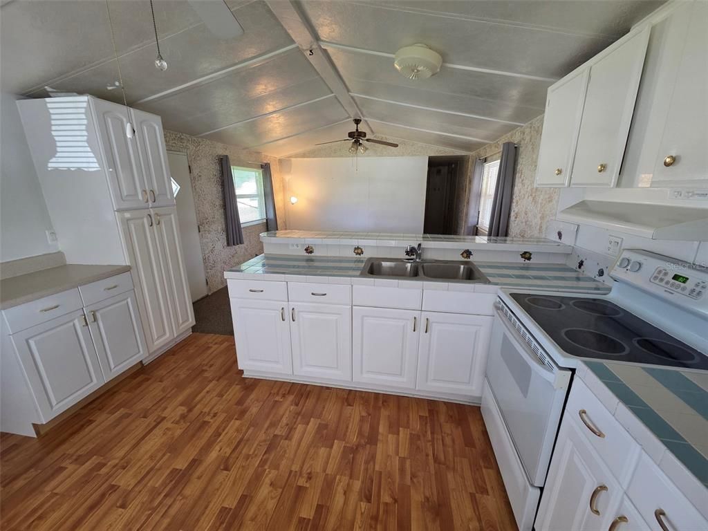 Interior, Kitchen, Wood Texture Flooring