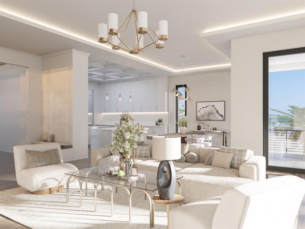 Chandelier, Home Office, Interior, Living room, Pendant Lights, Wood Texture Flooring