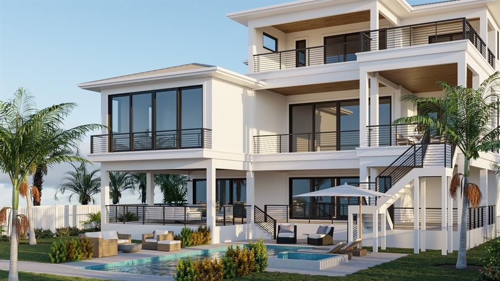 Exterior, Facade, Pool, Modern