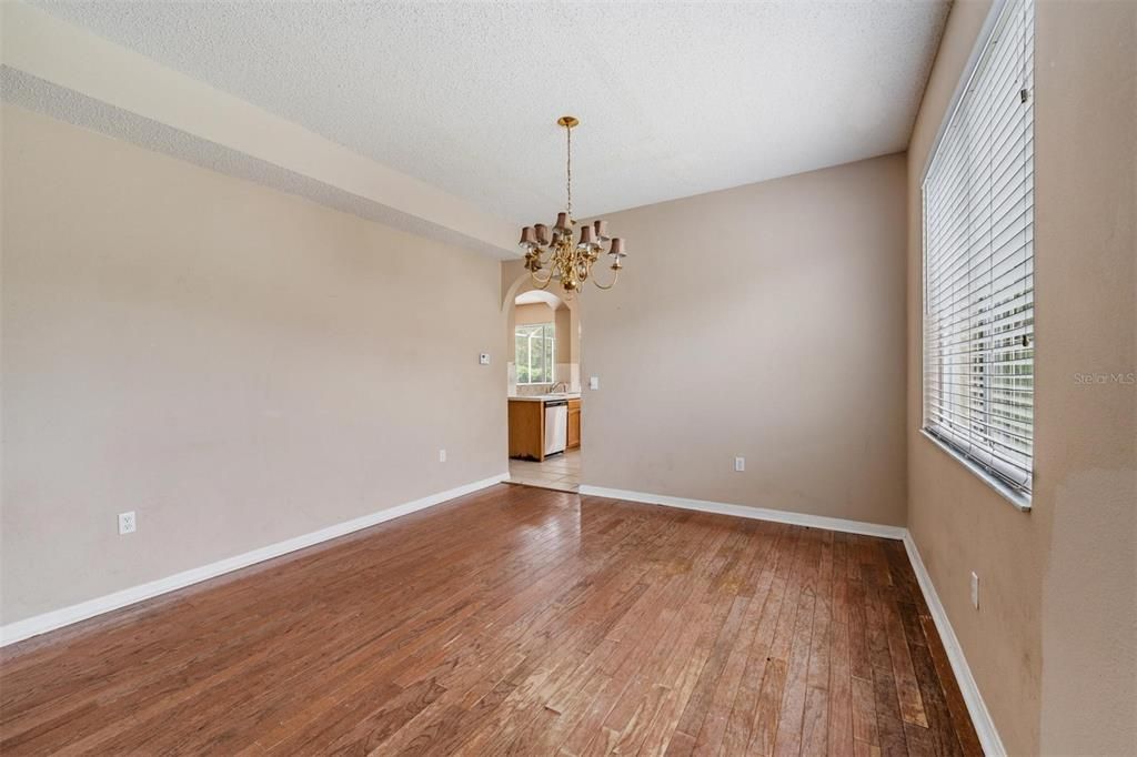 Chandelier, Empty room, Interior, Wood Texture Flooring