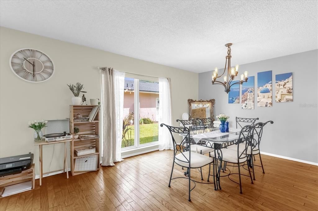 Chandelier, Dining room, Interior, Wood Texture Flooring