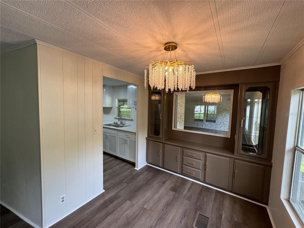 Chandelier, Interior, Wood Texture Flooring
