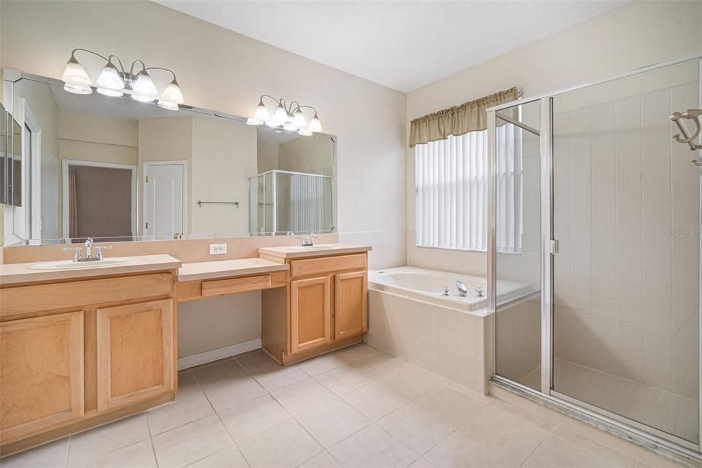 Bathroom, Dual Sink Vanities, Glass Shower, Interior