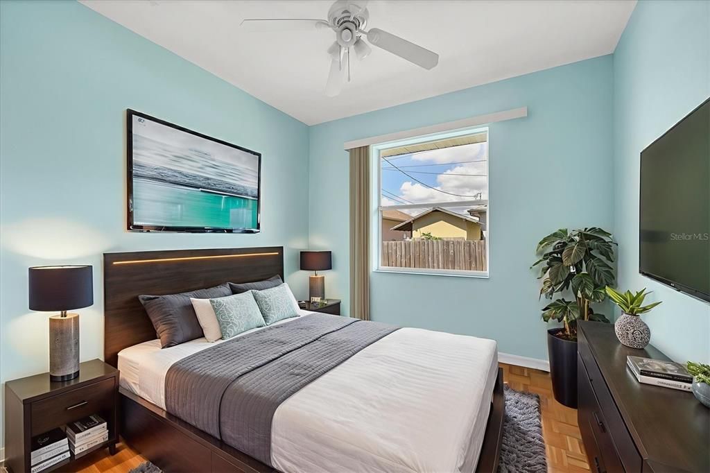 Bedroom, Interior, Wood Texture Flooring