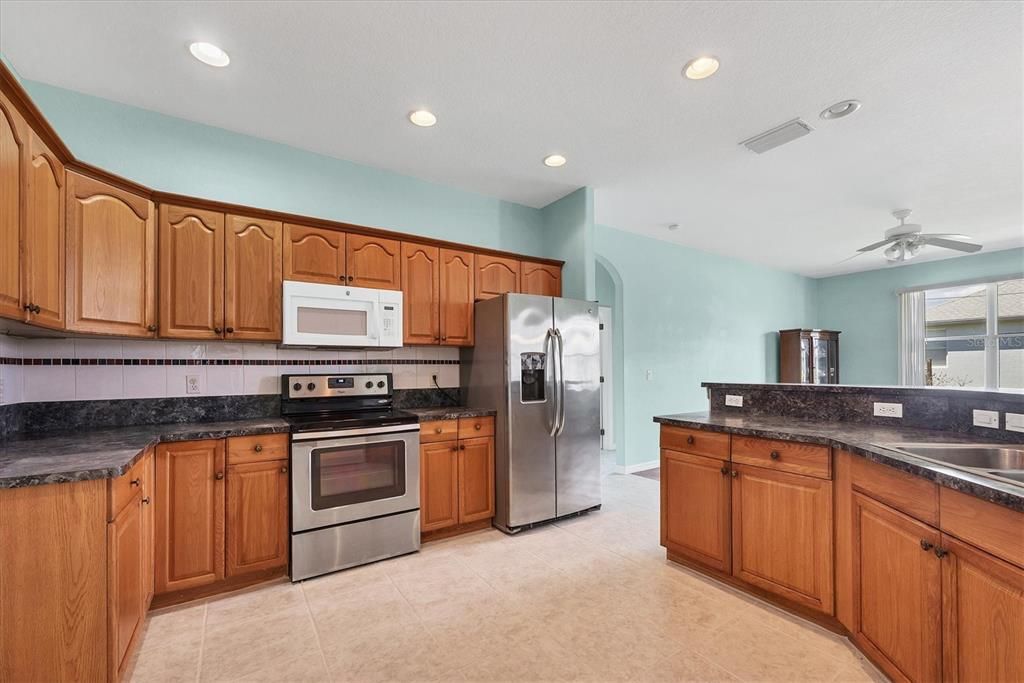 Interior, Kitchen, Recessed Lighting, Stainless Steel Appliances
