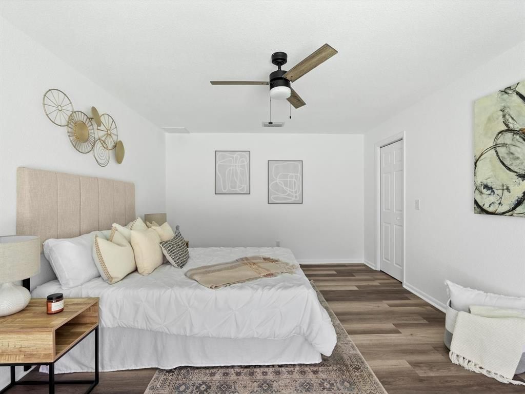 Bedroom, Interior, Wood Texture Flooring