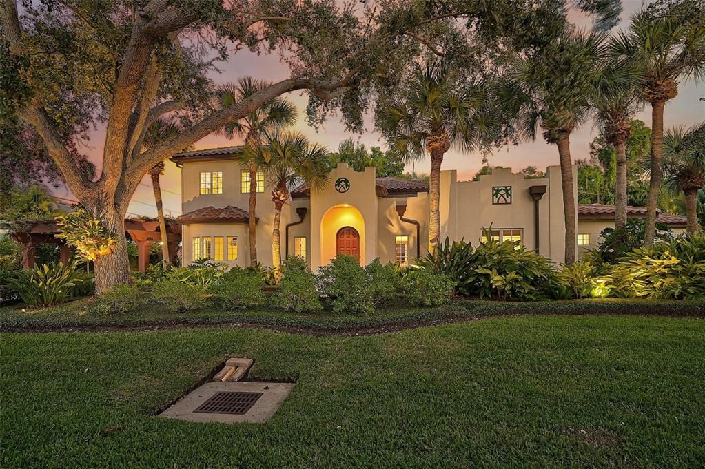 Backyard, Exterior, Facade, Spanish Mediterranean