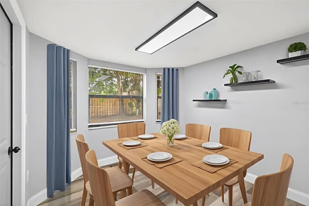 Dining room, Interior, Wood Texture Flooring