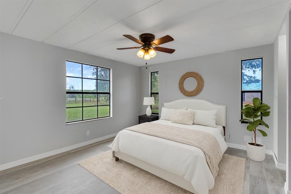 Bedroom, Interior, Wood Texture Flooring