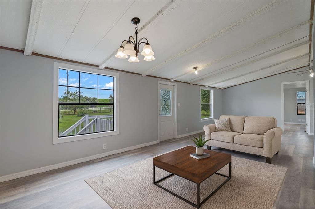 Chandelier, Interior, Living room, Wood Texture Flooring