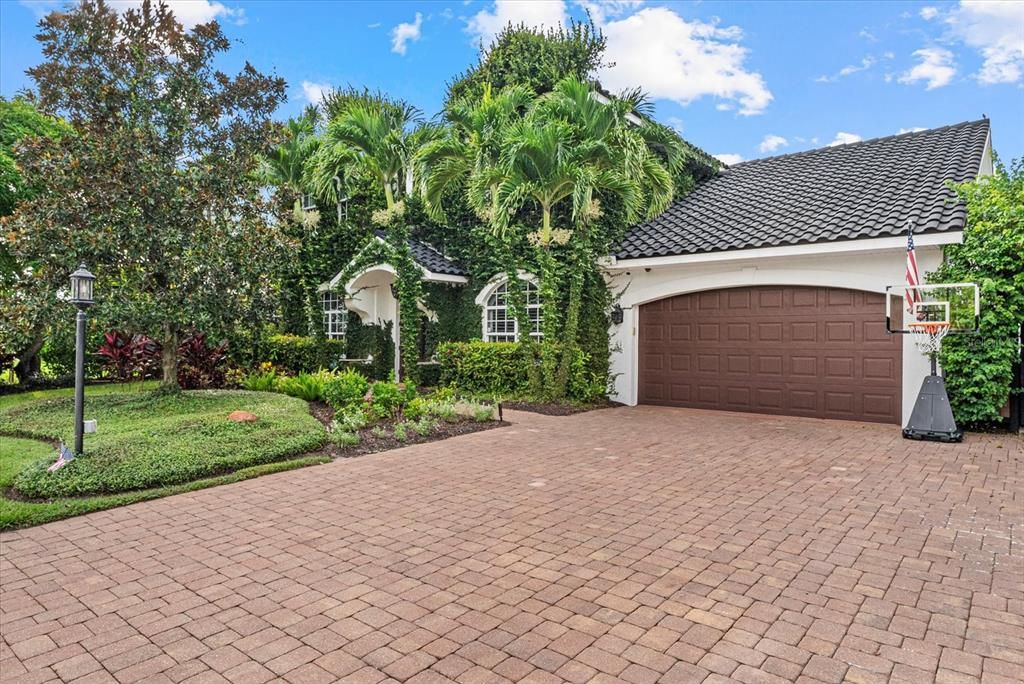 Attached, Backyard, Exterior, Facade, Mediterranean