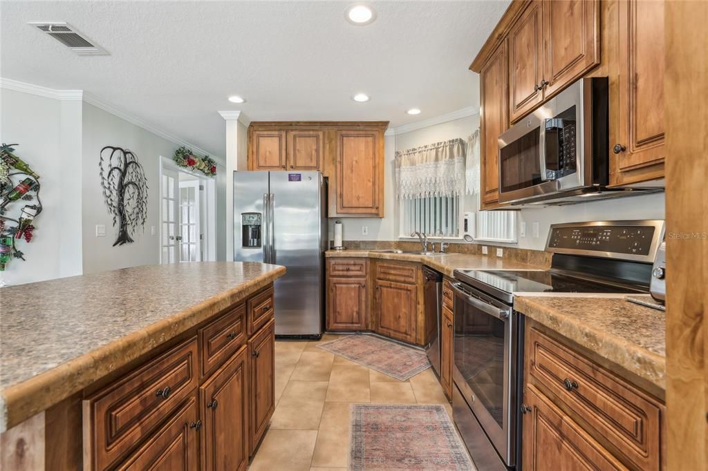Interior, Kitchen, Recessed Lighting, Stainless Steel Appliances
