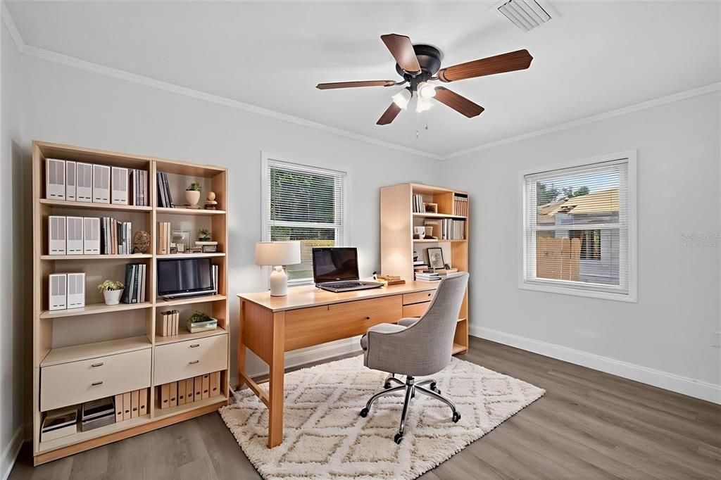 Home Office, Interior, Wood Texture Flooring