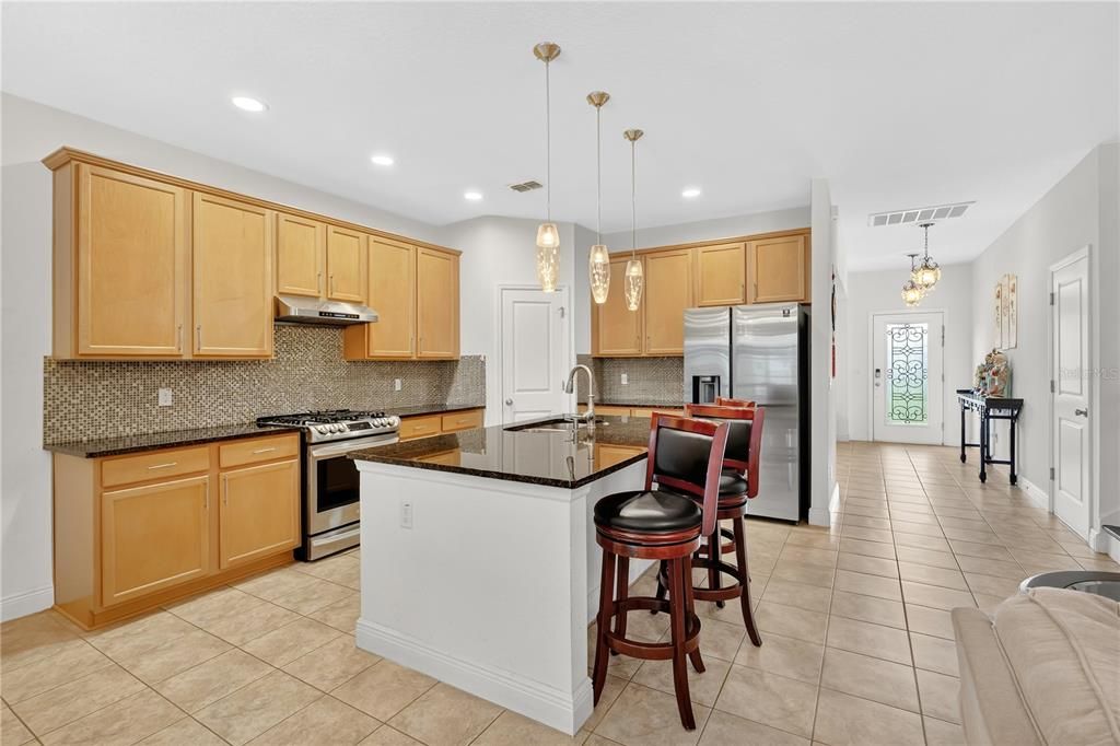 Interior, Kitchen, Pendant Lights, Recessed Lighting, Stainless Steel Appliances