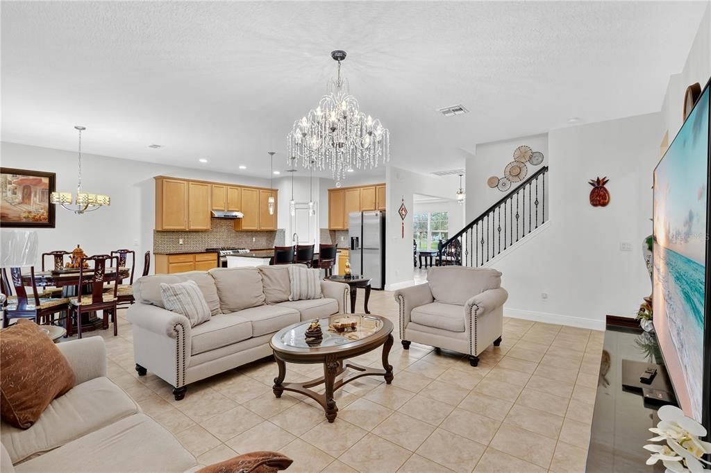 Chandelier, Dining room, Interior, Kitchen, Living room, Pendant Lights, Recessed Lighting