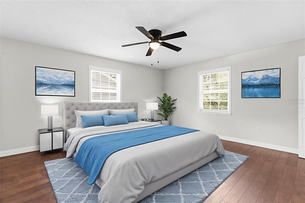 Bedroom, Interior, Wood Texture Flooring