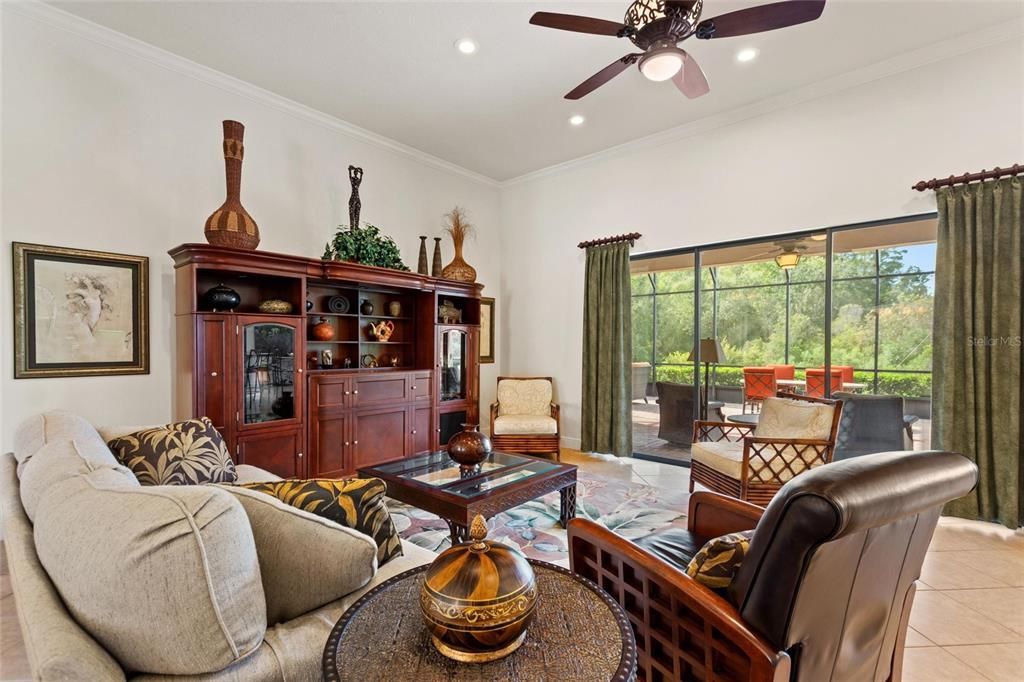 Interior, Living room, Recessed Lighting