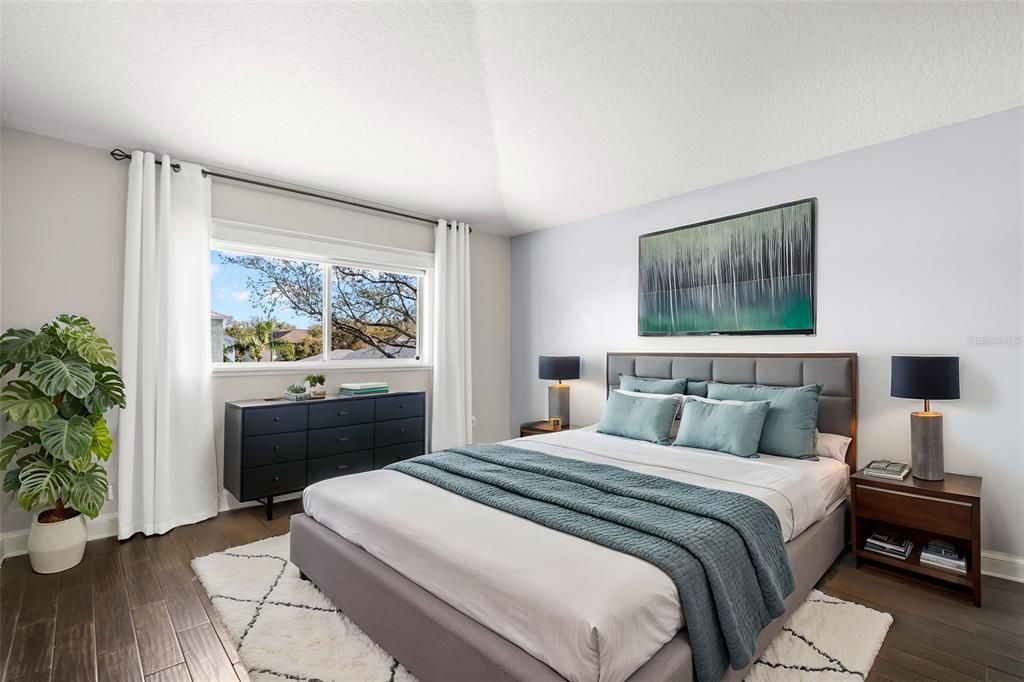 Bedroom, Interior, Wood Texture Flooring
