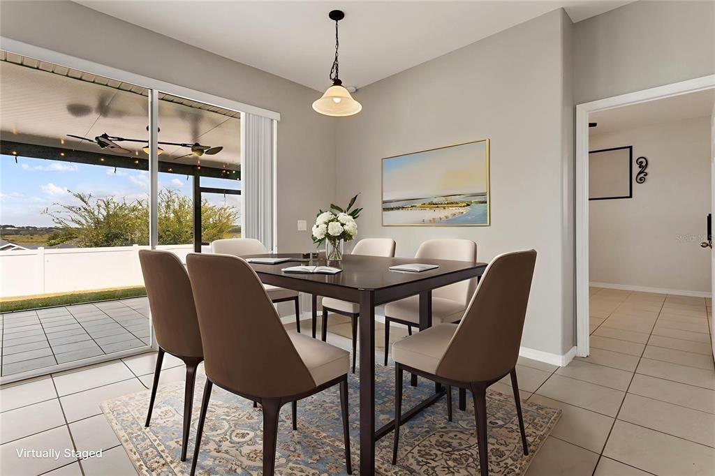 Dining room, Interior, Pendant Lights, Water
