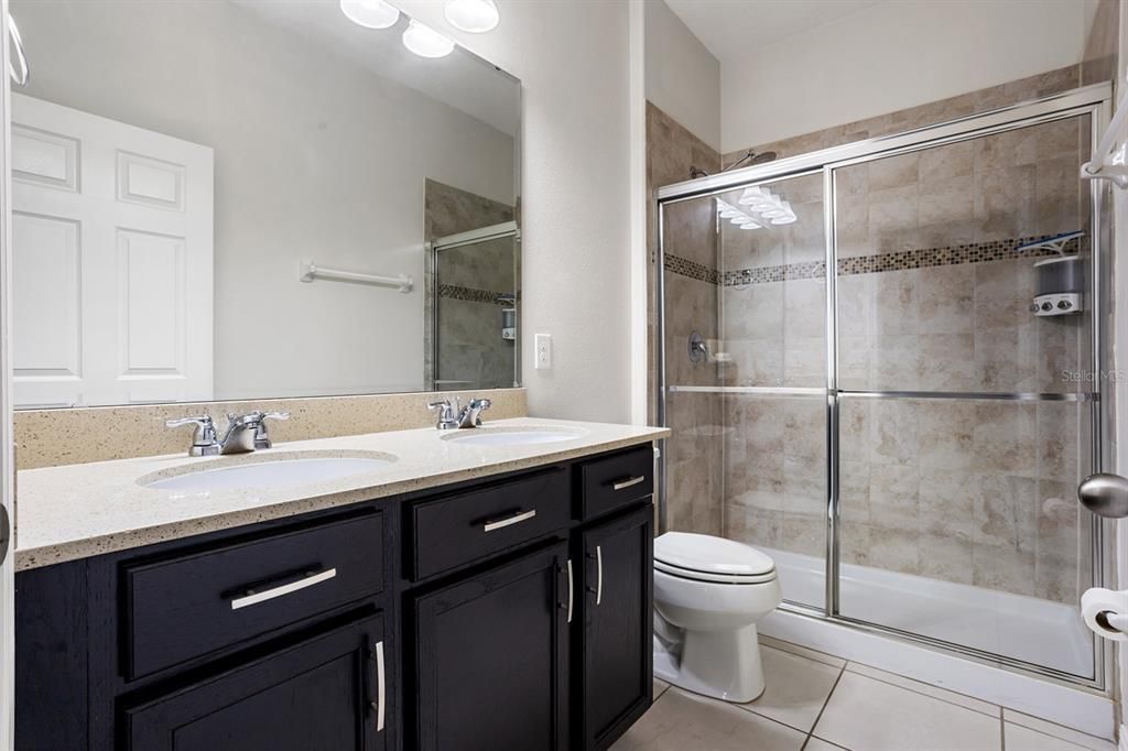 Bathroom, Dual Sink Vanities, Glass Shower, Interior
