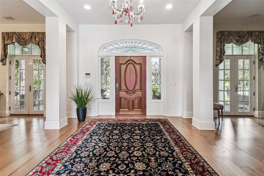 Chandelier, Interior, Recessed Lighting, Wood Texture Flooring