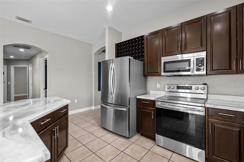 Interior, Kitchen, Recessed Lighting, Stainless Steel Appliances