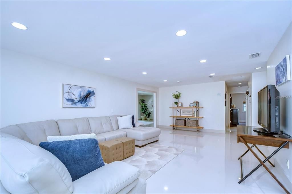 Interior, Living room, Recessed Lighting