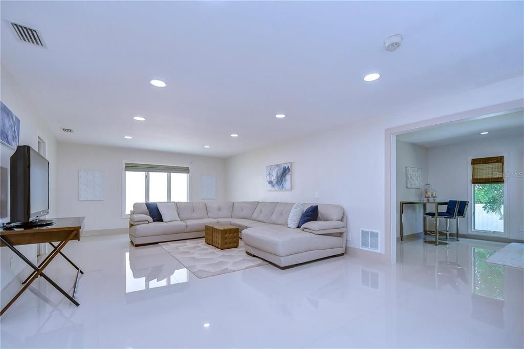 Interior, Living room, Recessed Lighting