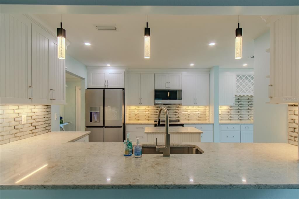 Interior, Kitchen, Pendant Lights, Recessed Lighting, Stainless Steel Appliances
