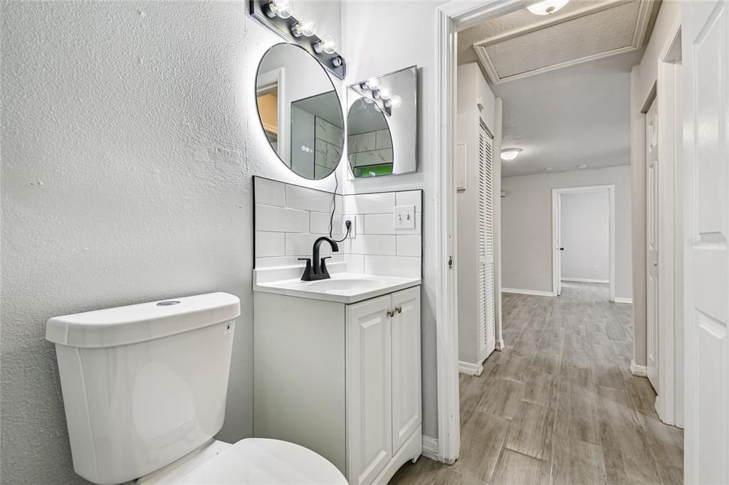 Bathroom, Interior, Wood Texture Flooring