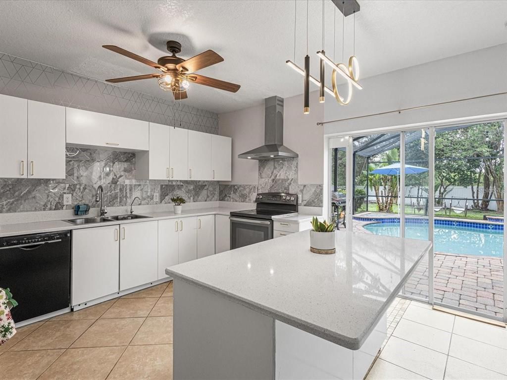 Interior, Kitchen, Pendant Lights, Stainless Steel Appliances