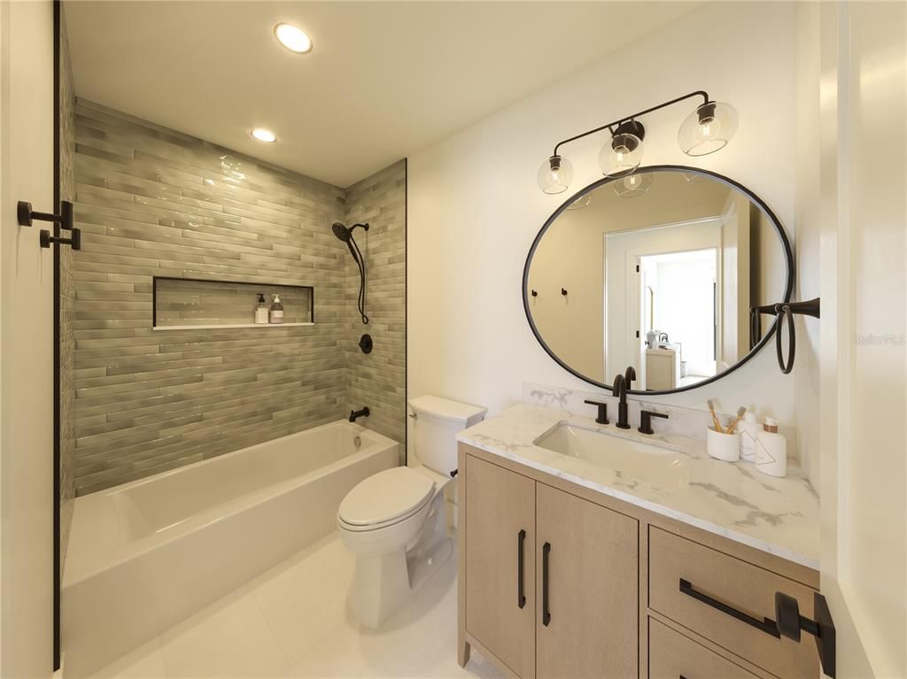 Bathroom, Interior, Recessed Lighting