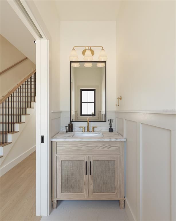 Bathroom, Interior, Wood Texture Flooring