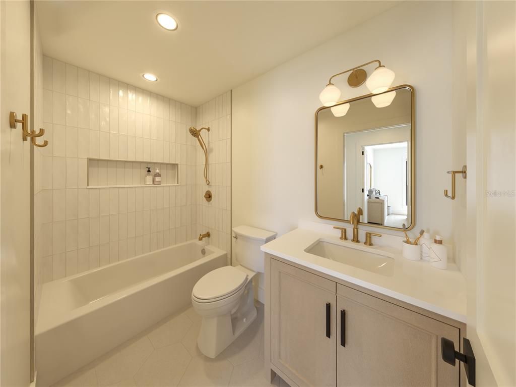 Bathroom, Interior, Recessed Lighting