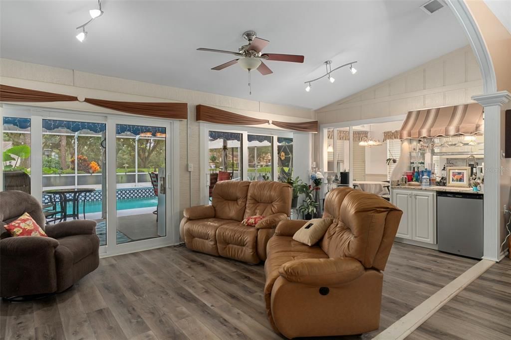 Interior, Kitchen, Living room, Wood Texture Flooring