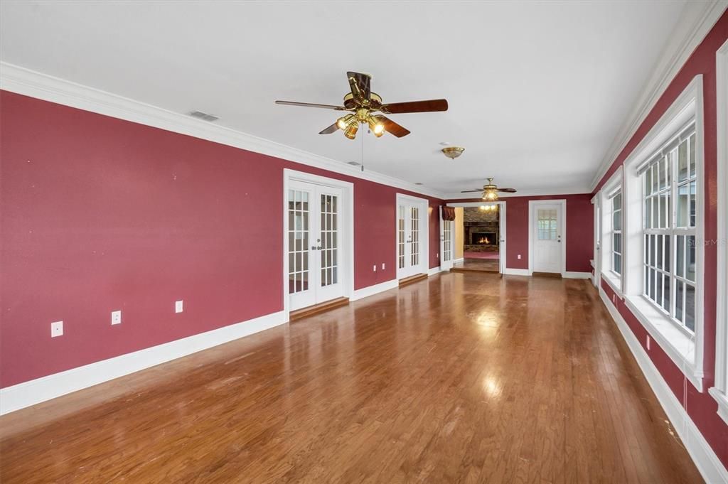 Empty room, Fireplace, Interior, Wood Texture Flooring