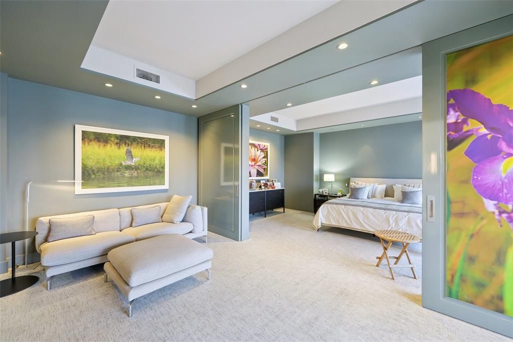 Bedroom, Interior, Recessed Lighting