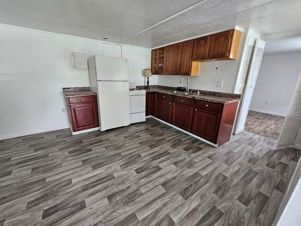 Interior, Kitchen, Wood Texture Flooring