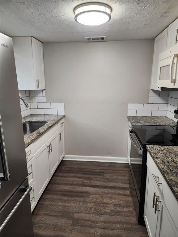 Interior, Kitchen, Tile Countertops, Wood Texture Flooring