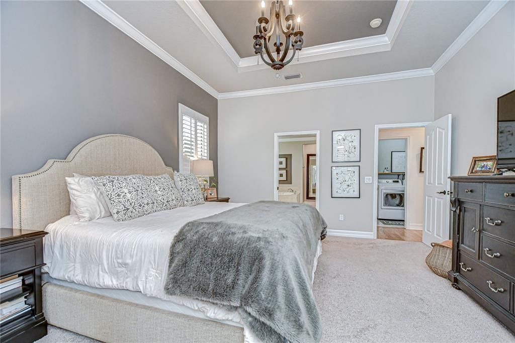 Bedroom, Chandelier, Interior